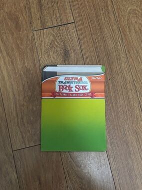 (2) Ultra Transpirable Book Sox Stretchable Fabric Book Cover - Green Ombre/blue